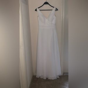 White floor length dress